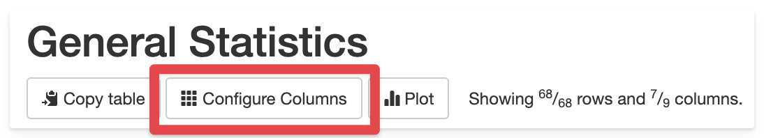 Table: configure columns button